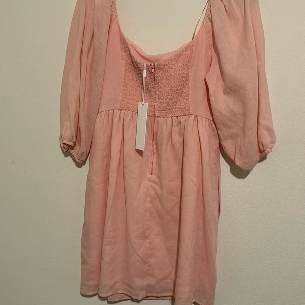 Every
3/4 Sleeve Square Neck Babydoll Mini Dress